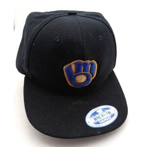 Vintage Milwaukee Brewers MLB Big Bear Headwear Snapback Hat Cap Black rare